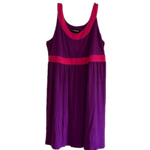 Purple & pink stretchy dress casual size 14/16 Lane Bryant
